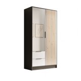 ADRK Garderobni ormar Neri 102 cm - CRNA-BIJELA | shoptok.hr