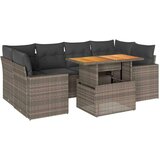 vidaXL 7-dijelni set vrtnih sofa sivi od poliratana | shoptok.hr