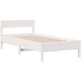 Krevet s regalom za knjige bez madraca bijeli 75x190cm borovina | shoptok.hr