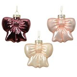 DEKOR DOM dekoracija - hanging bow glass 8.7cm 123940 - rose - kmg ( 045665 ) Cene