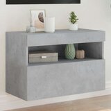 vidaXL TV ormarić s LED svjetlima siva boja betona 60x30x40 cm | shoptok.hr