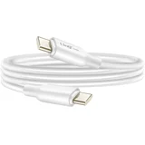 Kabel USB-C na USB-C 4A Power Delivery 80W iz fleksibilnega silikona 1,2m, Bela, (5000191854)