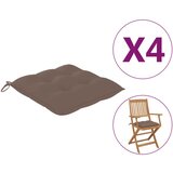 vidaXL Blazine za stole 4 kosi taupe 50x50x7 cm blago Cene