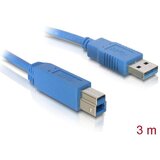Delock USB kabel USB 3.2 gen. 1 (USB 3.0) USB-A vtič\, USB-B vtič 3.00 m modra pozlačeni konektorji 82581, (20416411) | Shoptok.si