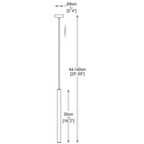 Zuma line P0461-01A-L8L8 - led luster na sajli loya LED/5W/230V crni hrom | Eponuda.com