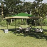 Šator s nadstrešnicom Zelena 395 x 395 x 251 cm tkanina | shoptok.hr