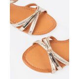 Shelvt Women's Flat Gold Sandals | Shoptok.si