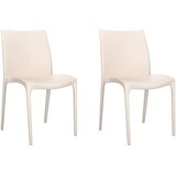 vidaXL Vrtne stolice 2 kom krem 50 x 46 x 80 cm od polipropilena | shoptok.hr