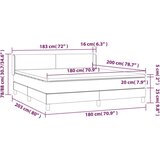 vidaXL Box spring postelja z vzmetnico temno zelena 180x200 cm žamet | Shoptok.si