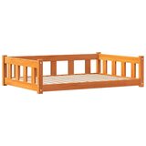  Ležišče za psa Voskast rjav 100 x 70 x 28 cm Masivno borovo les, (5000121685) | Shoptok.si