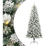  Umjetno božićno drvce s nogom Zelena i bijela 240 cm | shoptok.hr