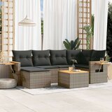 vidaXL 7-dijelni set vrtnih sofa sivi od poliratana | shoptok.hr