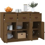  Komoda smeđa boja meda 100 x 40 x 75 cm od masivne borovine | shoptok.hr