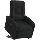  Naslonjač na podizanje od tkanine crni | shoptok.hr
