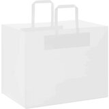  Papirnate vrećice 250 kom s ručkama bijele 32x22x24 cm | shoptok.hr
