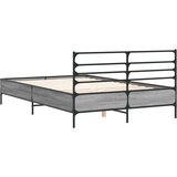  Okvir za krevet boja hrasta 140x190cm konstruirano drvo i metal | shoptok.hr