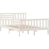  Posteljni okvir bel iz trdnega lesa 140x200 cm, (20646939) | Shoptok.si
