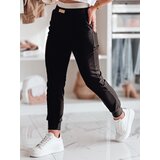 DStreet Spodnie dresowe damskie slim fit LA VOGUE czarne | shoptok.hr