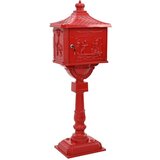  Stojeći sandučić Crvena 42 5 x 29 5 x 117 cm Liveni aluminij | shoptok.hr