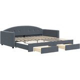  Dnevni krevet na razvlačenje i ladice tamnosivi 100 x 200 cm | shoptok.hr