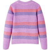  Dječji džemper prugasti pleteni ljubičasto-ružičasti 104 | shoptok.hr