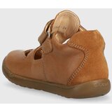 Geox Otroški usnjeni sandali rjava barva | Shoptok.si