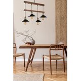 Opviq David 4 Lü Ceviz Sıralı Metal Başlıklı Sarkıt BrownBlack Chandelier