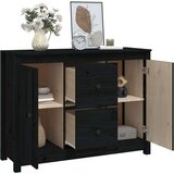  Komoda crna 100 x 35 x 74 cm od masivne borovine | shoptok.hr