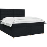  Boxspring krevet s madracem Crna 180 x 200 cm Tkanina | shoptok.hr