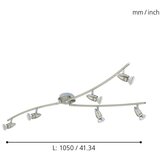 Eglo magnum-led reflektor/6, led gu10 6x3w, 6x240lm, nikl-mat/krom, | shoptok.hr