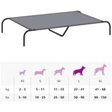 vidaXL Povišeni krevet za pse sivi 130x80x20 cm Oxford tkanina i čelik | shoptok.hr