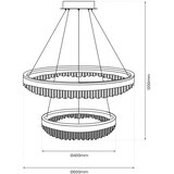  LED luster na sajli LED/85W/230V, prečnik 60 cm, zlatna | Eponuda.com