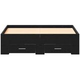  Krevetna konstrukcija Crni hrast 120 x 200 cm Konstruirano drvo | shoptok.hr