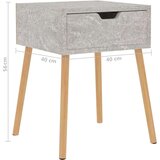 vidaXL noćni ormarić siva boja betona 40 x 40 x 56 cm od iverice | shoptok.hr