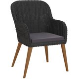  5-dijelni vrtni blagovaonski set s jastucima crni | shoptok.hr
