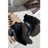 Boto Insulated Women's Ankle Boots On Heel From Eco Leather Black Talienne | shoptok.hr