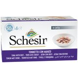 Schesir Multipak Cat - Tunjevina i Govedina 6x50g - 300g Cene