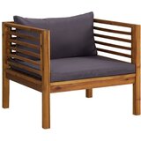 Maison Chic Vrtni Stoli - Stol za vrt s temno sivimi blazinami trden akacijev les JS716, (21878718) | Shoptok.si