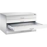 C+P Omara za risbe, DIN A0, 5 predalov, višina 760 mm, svetlo sive barve | Shoptok.si