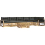  Set vanjskih sofa 7 kom. Bijela i antracit Smeđa 79 x 79 x 37 cm | shoptok.hr