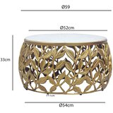MID.YOU KLUBSKA MIZA, bela, zlate barve | Shoptok.si