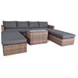 Rojaplast Siva/rjava vrtna garnitura iz umetnega ratana za 8 oseb Hartford – | Shoptok.si