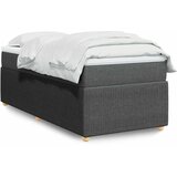  Krevet s oprugama i madracem tamnosivi 100 x 200 cm od tkanine | shoptok.hr