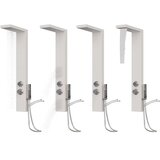 vidaXL Panel za tuš aluminij bele barve | Shoptok.si