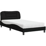 The Living Store Postelja z vzmetnico črna 100x200 cm blago - Postelja, (21609799) | Shoptok.si