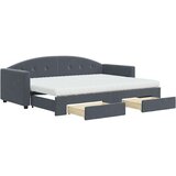  Izvlečna dnevna postelja s predali temno siva 80x200 cm žamet, (20937292) | Shoptok.si