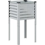 vidaXL Vrtna sadilica 45x45x88 cm od pocinčanog čelika | shoptok.hr