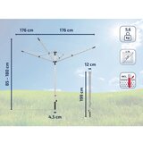Leifheit sušač za veš, Linolift 50, rotaciono dvorišno | ePonuda.com