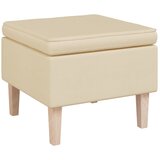 Furnova Stolček z lesenimi nogami krem blago, (22060701) | Shoptok.si