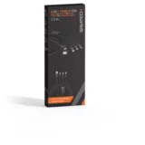 USB i C na mikro, C i lightning kabel Gigatech C55 6 u 1, 1,2m, crni